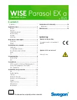 Preview for 1 page of Swegon WISE Parasol EX 1290 Instructions For Use Manual