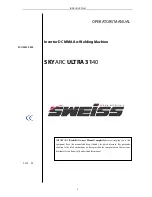 Sweiss SKYARC ULTRA 3140 Operator'S Manual preview