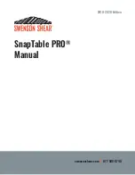 SWENSON SHEAR SnapTable PRO Manual preview