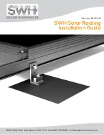 Preview for 1 page of SWH Solar Racking Installation Manual