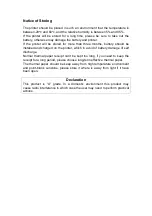 Предварительный просмотр 4 страницы Swift STP512B User Manual