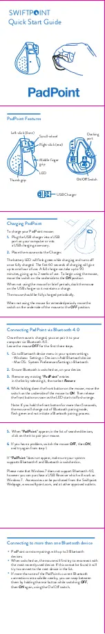 Preview for 1 page of Swiftpoint PadPoint Quick Start Manual