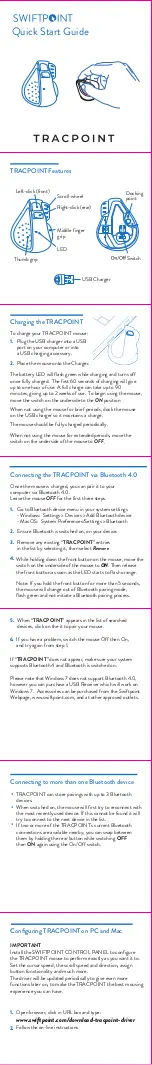 Swiftpoint TRACPOINT Quick Start Manual preview