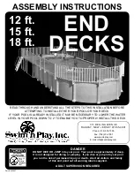 Swim'n Play end deck Assembly Instructions Manual preview