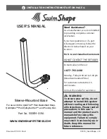 SWIMSHAPE SSSBM-019A Installation Instructions Manual preview