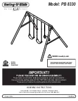 Предварительный просмотр 1 страницы Swing-N-Slide PB 8330 Assembly Instruction Manual