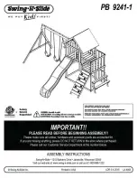 Предварительный просмотр 1 страницы Swing-N-Slide PB 9241-1 Assembly Instructions Manual