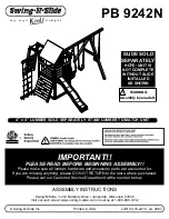 Swing-N-Slide PB 9242N Assembly Instructions Manual предпросмотр