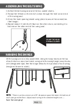 Preview for 12 page of SWINGAN DIY SWING SET Manual