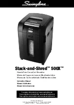 Swingline STACK-AND-SHRED 500X Instruction Manual preview