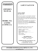 Предварительный просмотр 16 страницы Swisher LV87551 Owner'S Manual