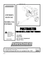 Swisher PST5022 Assembly Manual preview