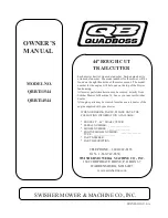 Preview for 20 page of Swisher QUADBOSS QBRT11544 Owner'S Manual