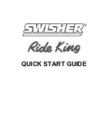 Swisher Ride King Quick Start Manual preview