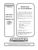 Предварительный просмотр 14 страницы Swisher THE PREDATOR WB824 Owner'S Manual