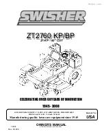 Swisher ZT2760 BP Owner'S Manual preview