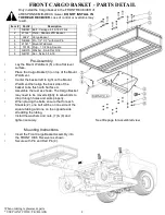 Preview for 4 page of Swisher ZTR Front Cargo Basket Owner'S Manual