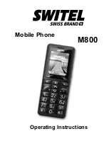 Swiss Brand SWITEL M800 Operating Instructions Manual preview