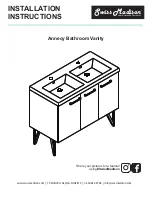 Swiss Madison Annecy Bathroom Vanity Installation Instructions Manual preview