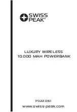 Swiss Peak P322.061 Manual preview