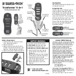 Preview for 1 page of SWISS+TECH Transformer 6-in-1 Quick Start Manual