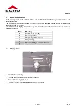 Предварительный просмотр 22 страницы Swiss Egro 70 Series Operating Instructions Manual