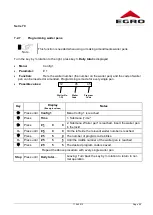 Предварительный просмотр 31 страницы Swiss Egro 70 Series Operating Instructions Manual