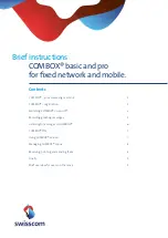 Swisscom combox basic Brief Instructions preview