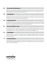 Preview for 2 page of swissflex 0408129343 Operating Instructions Manual