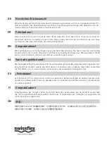 Preview for 2 page of swissflex 35RF bridge Operating Instructions Manual