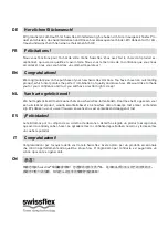 Preview for 2 page of swissflex uni 12_75K bridge Operating Instructions Manual