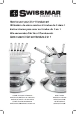 Swissmar 3-in-1 fondue set How To Use Manual preview