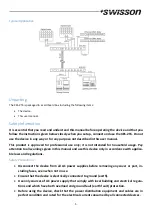 Предварительный просмотр 5 страницы Swisson SWI10-42-20 User Manual