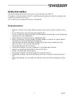 Preview for 3 page of Swisson XRC-200 User Manual