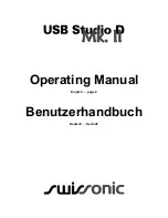 swissonic USB Studio D Mk. II Operating Manual предпросмотр