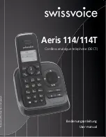 Предварительный просмотр 1 страницы Swissvoice Aeris 114 User Manual