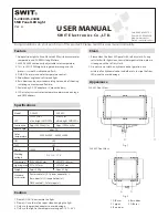 Предварительный просмотр 1 страницы SWIT Electronics Co.,LTD. S-2430C User Manual