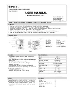 Preview for 1 page of SWIT S-2041 User Manual