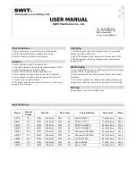 Preview for 1 page of SWIT S-8770 User Manual