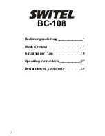 Предварительный просмотр 2 страницы switel BC-108 Operating Instructions Manual