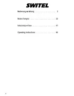 Preview for 2 page of switel BCF 850 Operating Instructions Manual