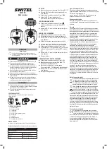 Preview for 2 page of switel BH 170 Operating Instructions