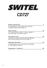 Предварительный просмотр 2 страницы switel CD727 Operating Instructions Manual