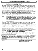 Preview for 36 page of switel CD738 Operating Instructions Manual