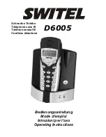 Предварительный просмотр 1 страницы switel D6005 Operating Instructions Manual