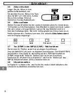 Предварительный просмотр 8 страницы switel DC462 Operating Instructions Manual