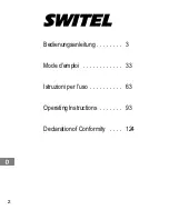 Предварительный просмотр 2 страницы switel DCT467 Operating Instructions Manual