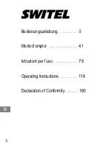 Предварительный просмотр 2 страницы switel DCT537 series Operating Instructions Manual