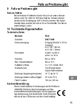 Предварительный просмотр 15 страницы switel DE 25 series Operating Instructions Manual