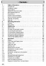 Предварительный просмотр 82 страницы switel DE142 Operating Instructions Manual